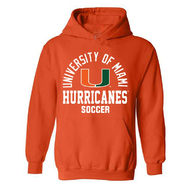 Miami - NCAA Women's Soccer : Vikki Alonzo - Classic Shersey Hooded Sweatshirt Hoodie with Raw Hem Edgy Unfinished Miami - NCAA Women's Soccer : Vikki Alonzo - Classic Shersey Hooded Sweatshirt Hoodie with Raw Hem Edgy Unfinished