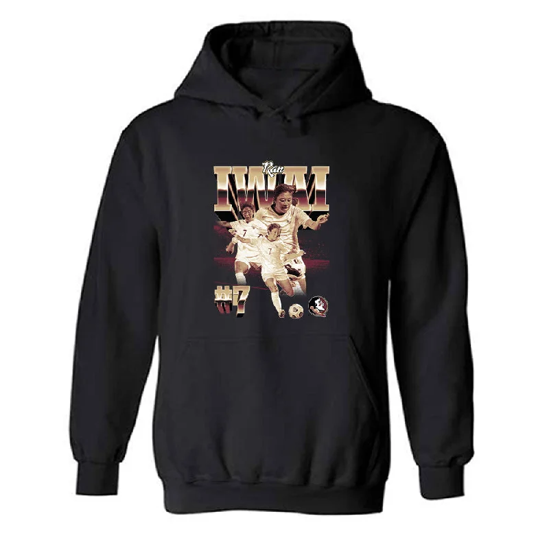 FSU - NCAA Women's Soccer : Ran Iwai - Player Collage Hooded Sweatshirt Hoodie with Crew Neck Simple Timeless FSU - NCAA Women's Soccer : Ran Iwai - Player Collage Hooded Sweatshirt Hoodie with Crew Neck Simple Timeless