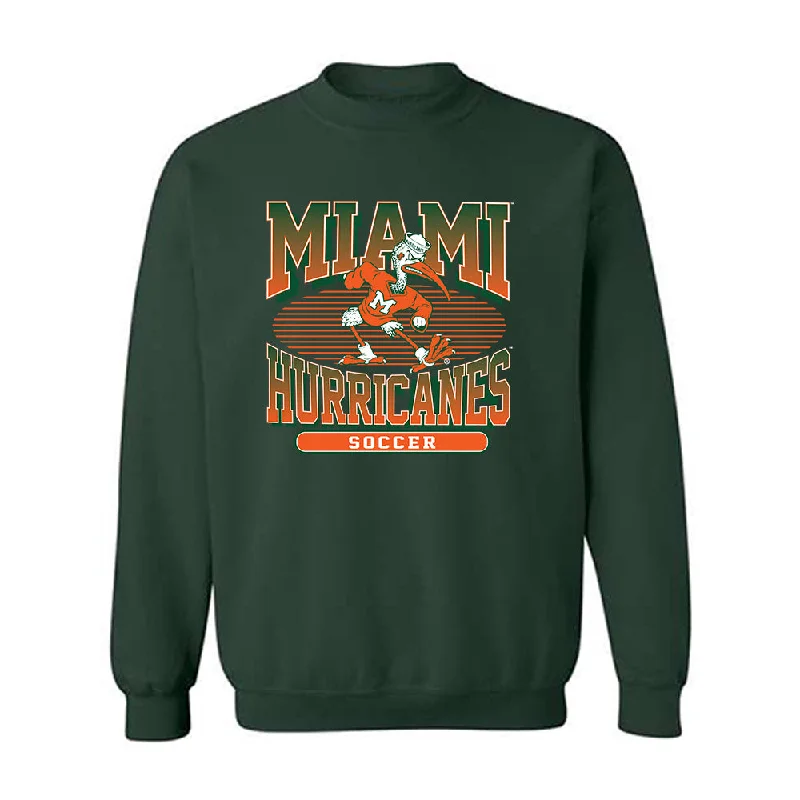 Miami - NCAA Women's Soccer : Madison Landers - Classic Shersey Crewneck Sweatshirt Hoodie with Hem Ribbing Snug Secure Miami - NCAA Women's Soccer : Madison Landers - Classic Shersey Crewneck Sweatshirt Hoodie with Hem Ribbing Snug Secure