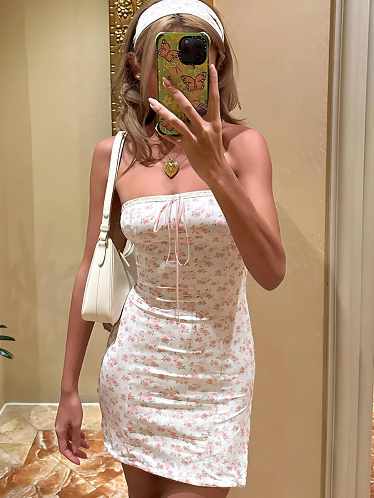 Wjczt Sexy Strapless Print Floral Women Dress Pink Off Shoulder Lace Up Mini Dress Female Summer Skinny Casual Streetwear 2024 Casual High-Waist Mini Dress Wjczt Sexy Strapless Print Floral Women Dress Pink Off Shoulder Lace Up Mini Dress Female Summer Skinny Casual Streetwear 2024 Casual High-Waist Mini Dress