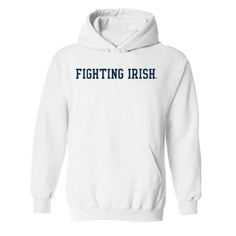 Notre Dame - NCAA Women's Soccer : Melinda Hathaway - Classic Fashion Shersey Hooded Sweatshirt Hoodie with Hidden Zipper Minimalist Clean Notre Dame - NCAA Women's Soccer : Melinda Hathaway - Classic Fashion Shersey Hooded Sweatshirt Hoodie with Hidden Zipper Minimalist Clean