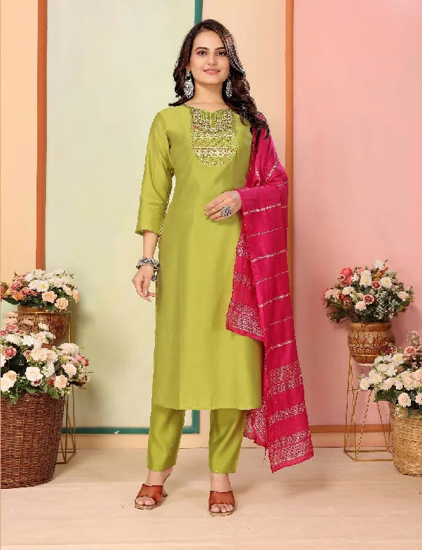 Preksha Creation Indian Special Women Embroidered Silk Kurta With Pant And Dupatta Setset Trendy Printed Leggings Preksha Creation Indian Special Women Embroidered Silk Kurta With Pant And Dupatta Setset Trendy Printed Leggings