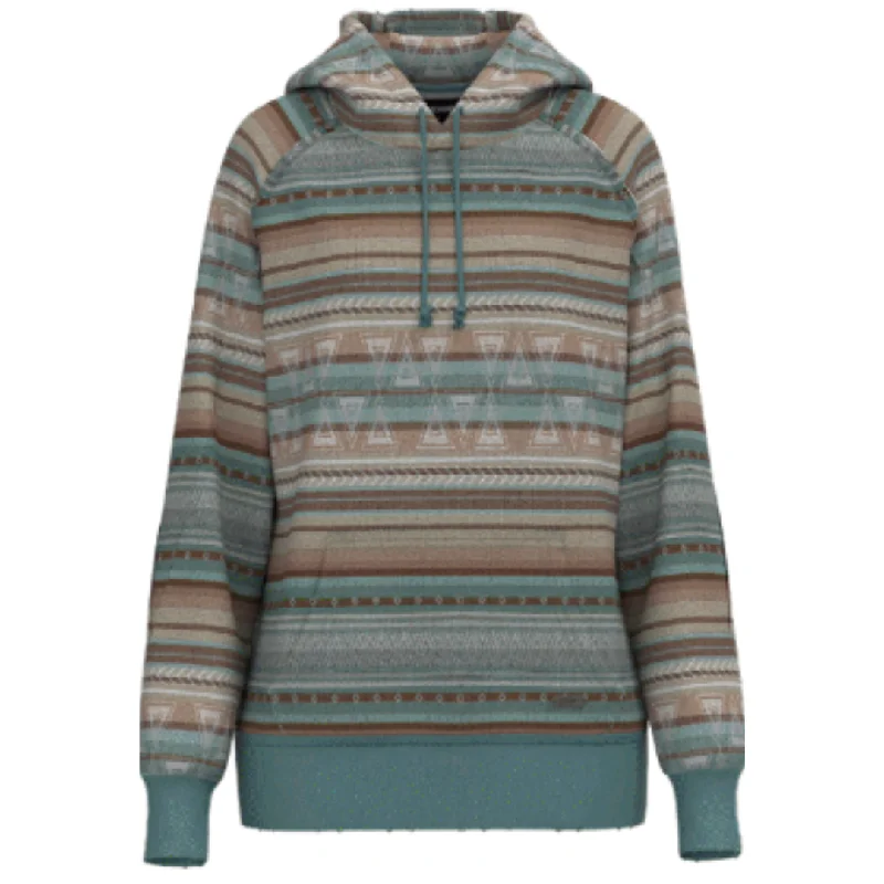 Women's Turquoise\Tan Serape Print Hoodie by Hooey HH1260TQSP Hoodie Crop Top Short Trendy Women's Turquoise\Tan Serape Print Hoodie by Hooey HH1260TQSP Hoodie Crop Top Short Trendy