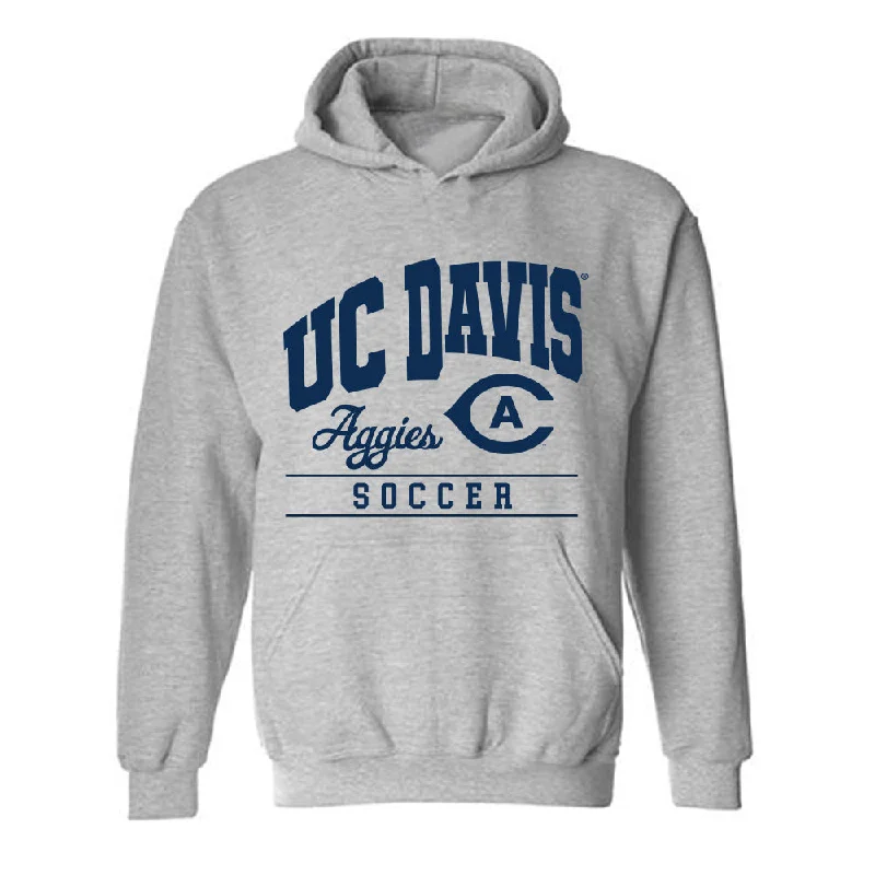 UC Davis - NCAA Women's Soccer : Abella Hunter - Classic Shersey Hooded Sweatshirt Hoodie with Ribbed Cuffs Snug Fit Comfort UC Davis - NCAA Women's Soccer : Abella Hunter - Classic Shersey Hooded Sweatshirt Hoodie with Ribbed Cuffs Snug Fit Comfort