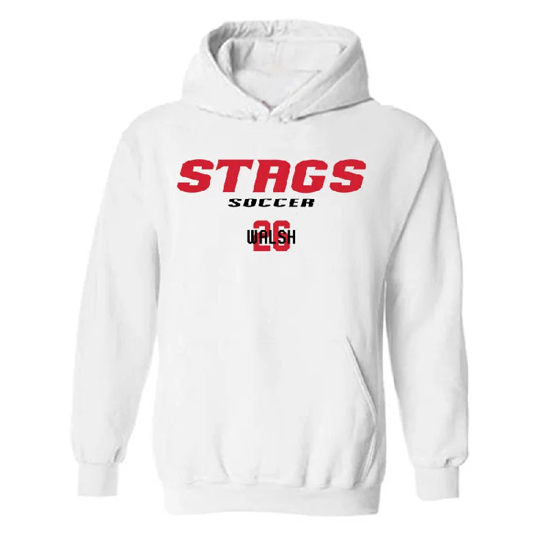 Fairfield - NCAA Women's Soccer : Ashlyn Walsh - Classic Fashion Shersey Hooded Sweatshirt Hoodie with Crew Neck Simple Timeless Fairfield - NCAA Women's Soccer : Ashlyn Walsh - Classic Fashion Shersey Hooded Sweatshirt Hoodie with Crew Neck Simple Timeless