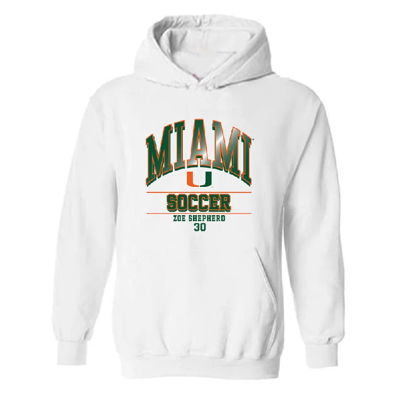 Miami - NCAA Women's Soccer : Zoe Shepherd - Classic Fashion Shersey Hooded Sweatshirt Hoodie with Batwing Sleeves Loose Dramatic Miami - NCAA Women's Soccer : Zoe Shepherd - Classic Fashion Shersey Hooded Sweatshirt Hoodie with Batwing Sleeves Loose Dramatic