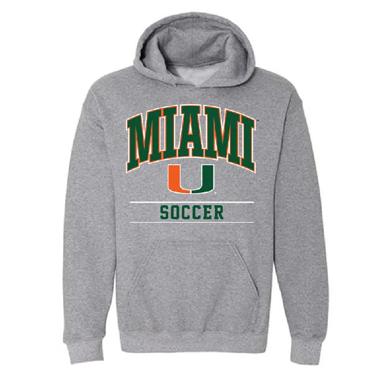 Miami - NCAA Women's Soccer : Zoe Shepherd - Classic Shersey Hooded Sweatshirt Hoodie with High Neck Warm Protective Miami - NCAA Women's Soccer : Zoe Shepherd - Classic Shersey Hooded Sweatshirt Hoodie with High Neck Warm Protective