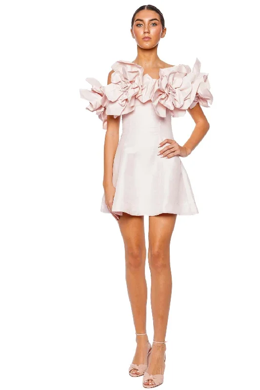 Etta Floral Off Shoulder Mini Dress Chic Puff Sleeve Mini Dress