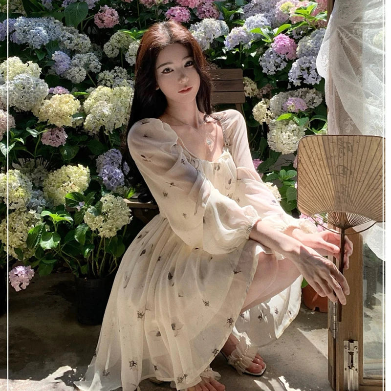 Wjczt holiday Chiffon Dress Women Sexy Floral Print Puff Long Sleeve Party Mini Dress Fashion Elegant Sweet Dress Vestidos Casual Mini Dress with Pockets Wjczt holiday Chiffon Dress Women Sexy Floral Print Puff Long Sleeve Party Mini Dress Fashion Elegant Sweet Dress Vestidos Casual Mini Dress with Pockets