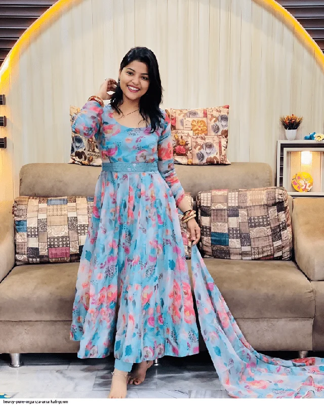 Aastha Fashion Women's Printed Tabby Silk Organza Blue Kurti With Pant And Dupatta By Srf Jaipur Comfortable Jogging Pants Aastha Fashion Women's Printed Tabby Silk Organza Blue Kurti With Pant And Dupatta By Srf Jaipur Comfortable Jogging Pants