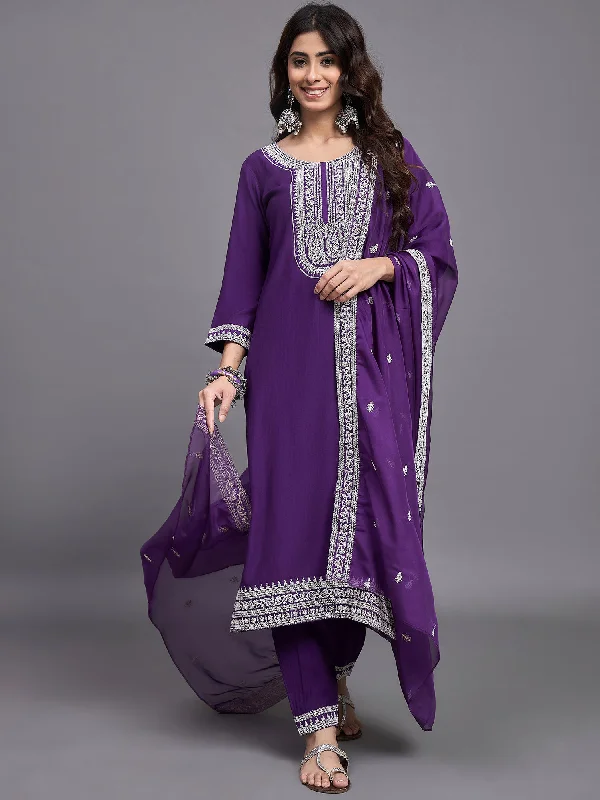 Indian Fashion Women Embroidery A-Line Kurta And Pant set with Dupatta Casual Drawstring Pants Indian Fashion Women Embroidery A-Line Kurta And Pant set with Dupatta Casual Drawstring Pants