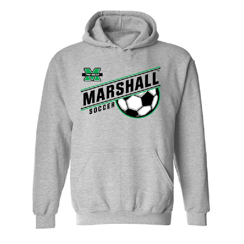 Marshall - NCAA Women's Soccer : Ella Dinwiddie - Sport Grey Generic Hooded Sweatshirt Hoodie with Zipper Versatile Modern Marshall - NCAA Women's Soccer : Ella Dinwiddie - Sport Grey Generic Hooded Sweatshirt Hoodie with Zipper Versatile Modern