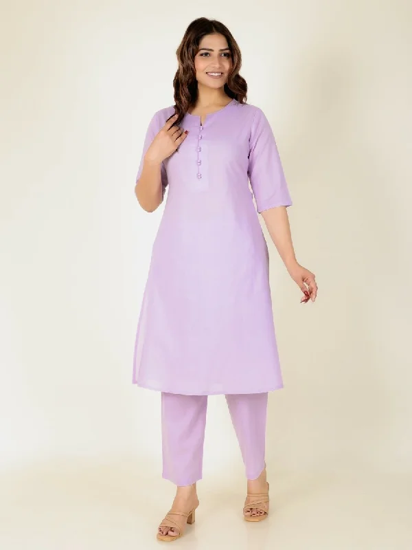 Aramya Pink Soft Cotton Solid Print A-line Kurta Pant Set for Women Fashionable Track Pants Aramya Pink Soft Cotton Solid Print A-line Kurta Pant Set for Women Fashionable Track Pants