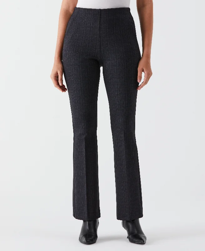 Petite Printed Modern Bootcut Ponte Pant Soft Stretch Pants