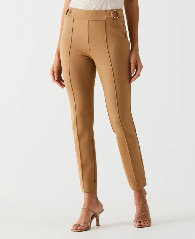 Petite Slim Leg Ankle Pant with Hardware Fashionable Sporty Pants