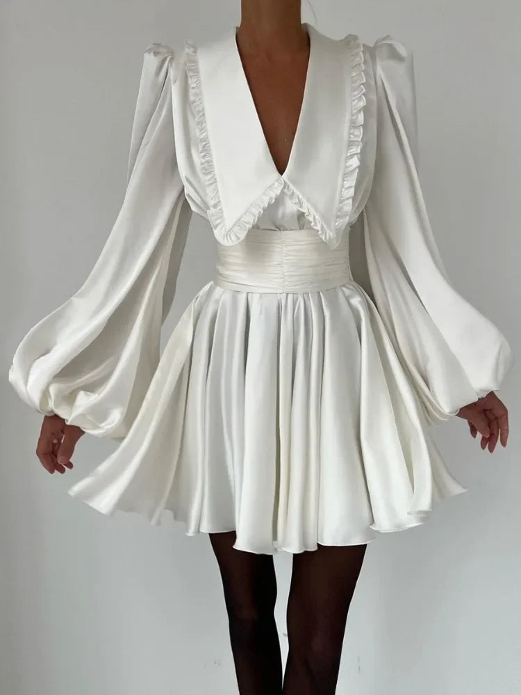 Wjczt Ruffled V-Neck Elegant Mini Dress Female Patchwork Contrast Vintage Slim Body Shaper Bandage Dress Evening Partywear Women Comfortable Linen Mini Dress Wjczt Ruffled V-Neck Elegant Mini Dress Female Patchwork Contrast Vintage Slim Body Shaper Bandage Dress Evening Partywear Women Comfortable Linen Mini Dress
