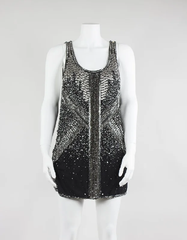 Elisabetta Franchi Black Silver And Gold Sequined Mini Dress Size 42 Fashionable Pleated Mini Dress Elisabetta Franchi Black Silver And Gold Sequined Mini Dress Size 42 Fashionable Pleated Mini Dress