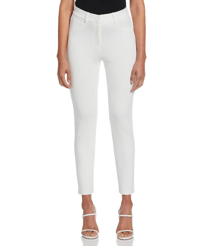 5 Pocket Ponte Pant Trendy Wide-Legged Trousers