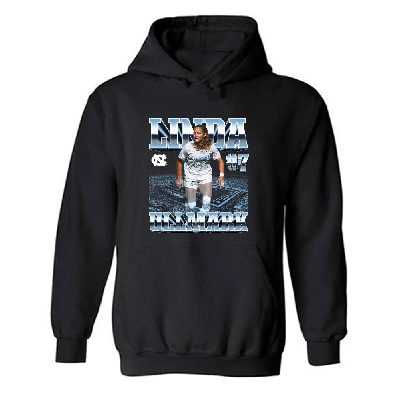 UNC - NCAA Women's Soccer : Linda Ullmark - Player Collage Hooded Sweatshirt Hoodie with Tie-Dye Psychedelic Retro UNC - NCAA Women's Soccer : Linda Ullmark - Player Collage Hooded Sweatshirt Hoodie with Tie-Dye Psychedelic Retro