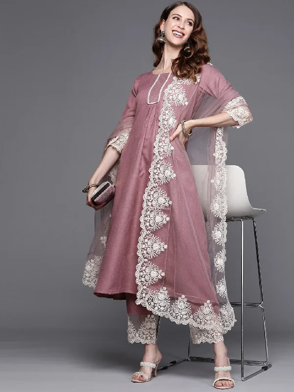 Indian Fashion Women Pink Anarkali Kurta And Pant Set With Dupatta Relaxed Fit Trousers Indian Fashion Women Pink Anarkali Kurta And Pant Set With Dupatta Relaxed Fit Trousers