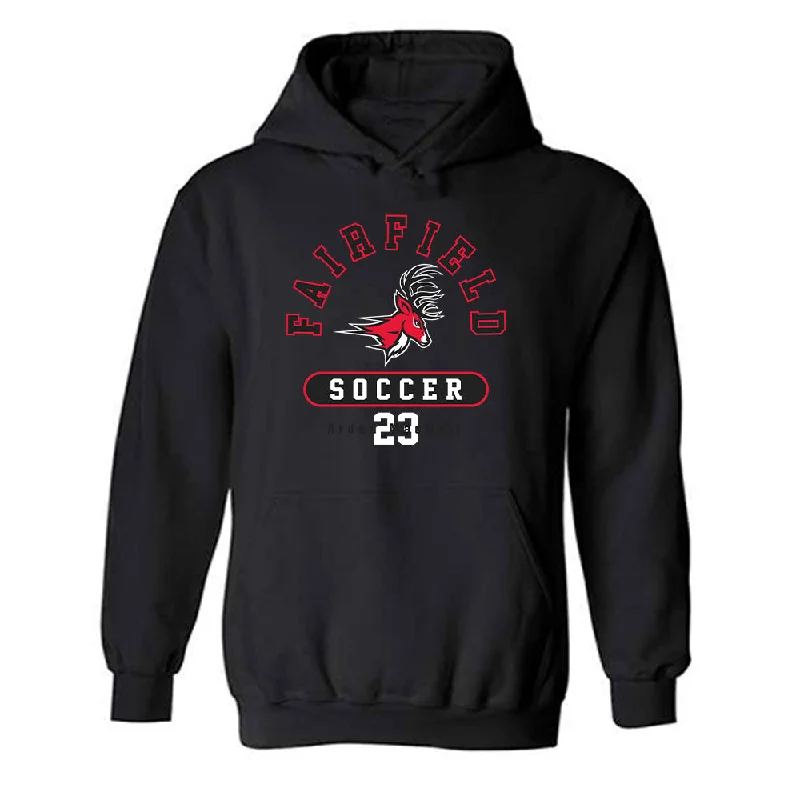 Fairfield - NCAA Women's Soccer : Arden MacNeil - Hooded Sweatshirt Classic Fashion Shersey Hoodie with Slit Hem Functional Movement Fairfield - NCAA Women's Soccer : Arden MacNeil - Hooded Sweatshirt Classic Fashion Shersey Hoodie with Slit Hem Functional Movement