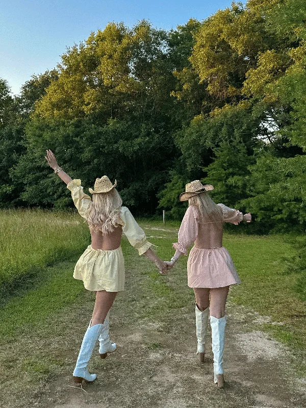 True Lovers Mini Dress // PINK Fashionable Lace-Trim Mini Dress