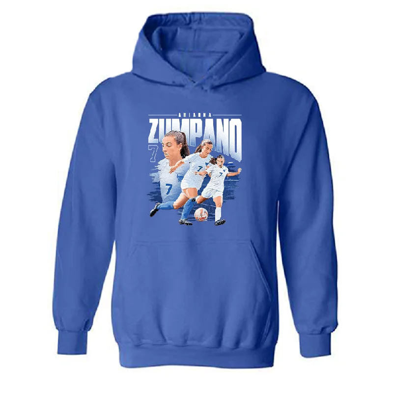 Buffalo - NCAA Women's Soccer : Arianna Zumpano - Player Collage Hooded Sweatshirt Hoodie with Lining Warm Insulated Buffalo - NCAA Women's Soccer : Arianna Zumpano - Player Collage Hooded Sweatshirt Hoodie with Lining Warm Insulated