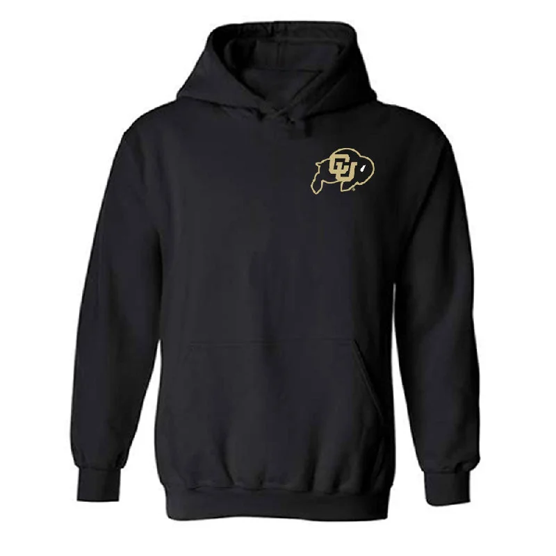 Colorado - NCAA Women's Soccer : Shyra James - Hooded Sweatshirt Hoodie with Hem Raw Edge Edgy Unfinished Colorado - NCAA Women's Soccer : Shyra James - Hooded Sweatshirt Hoodie with Hem Raw Edge Edgy Unfinished
