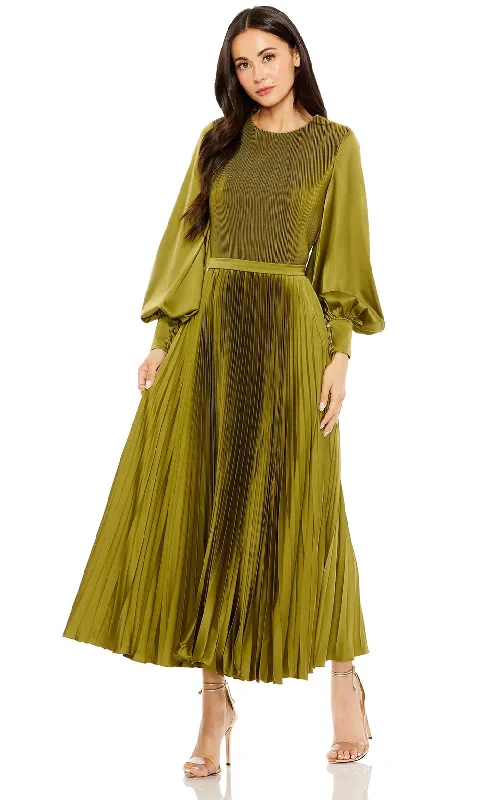 Ieena Duggal 49718 - Tea Length Pleated Dress Tunics Sophisticated sleek