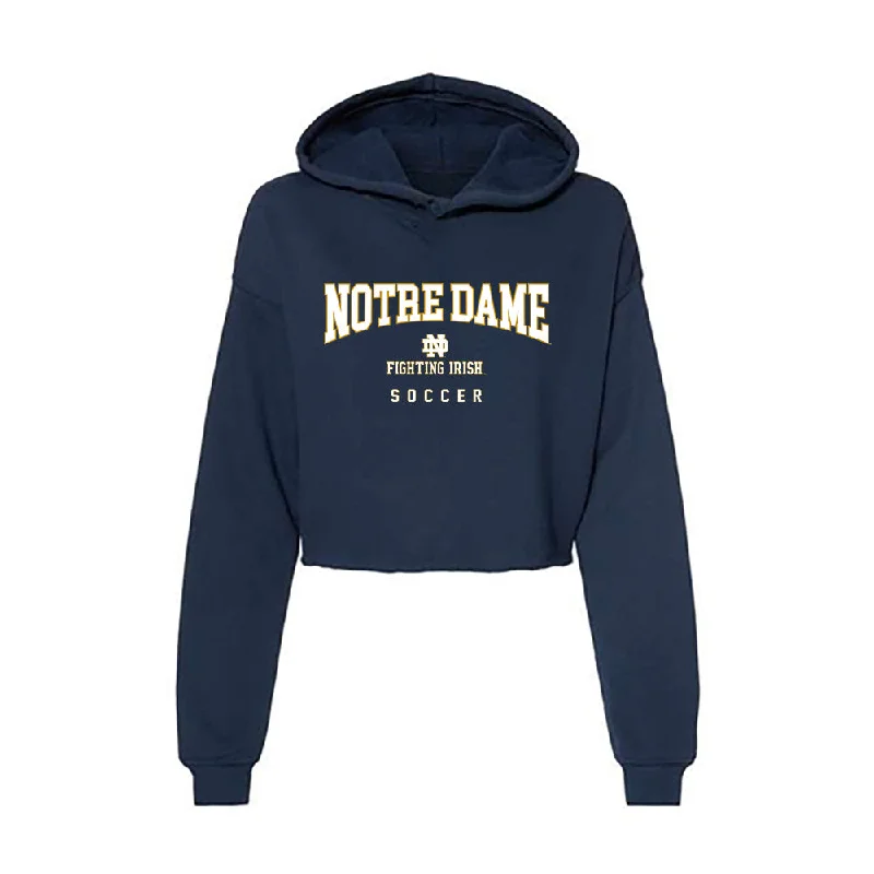 Notre Dame - NCAA Women's Soccer : Lily Joseph - Women's Crop Fleece Hoodie Hoodie with Full-Zip Functional Layering Notre Dame - NCAA Women's Soccer : Lily Joseph - Women's Crop Fleece Hoodie Hoodie with Full-Zip Functional Layering