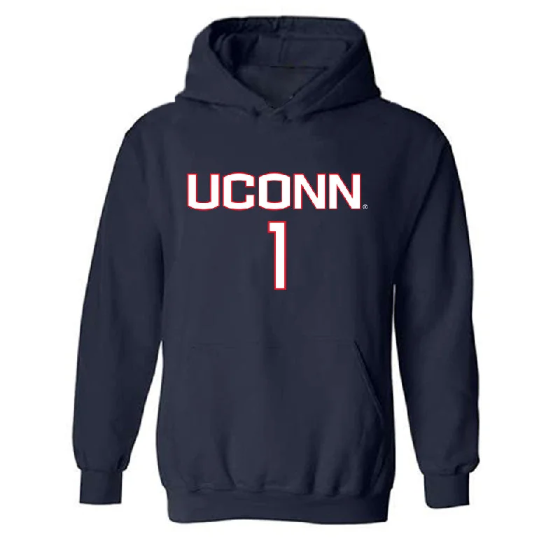 UConn - NCAA Women's Soccer : Kaitlyn Mahoney - Navy Replica Shersey Hooded Sweatshirt Hoodie with Illustration Artistic Creative UConn - NCAA Women's Soccer : Kaitlyn Mahoney - Navy Replica Shersey Hooded Sweatshirt Hoodie with Illustration Artistic Creative