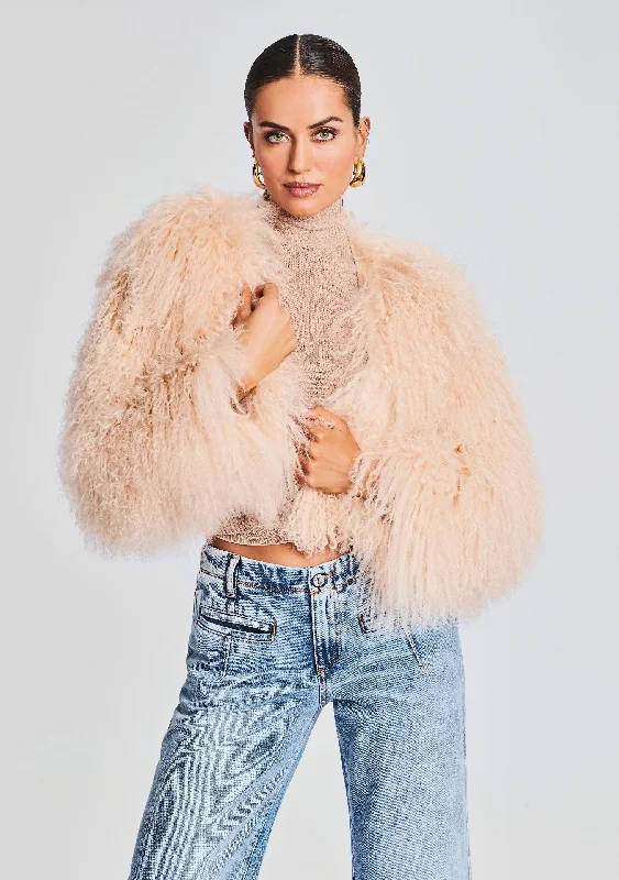 Luxe Fur Jacket Tailored Jacket Straight Jacket A-Line Jacket