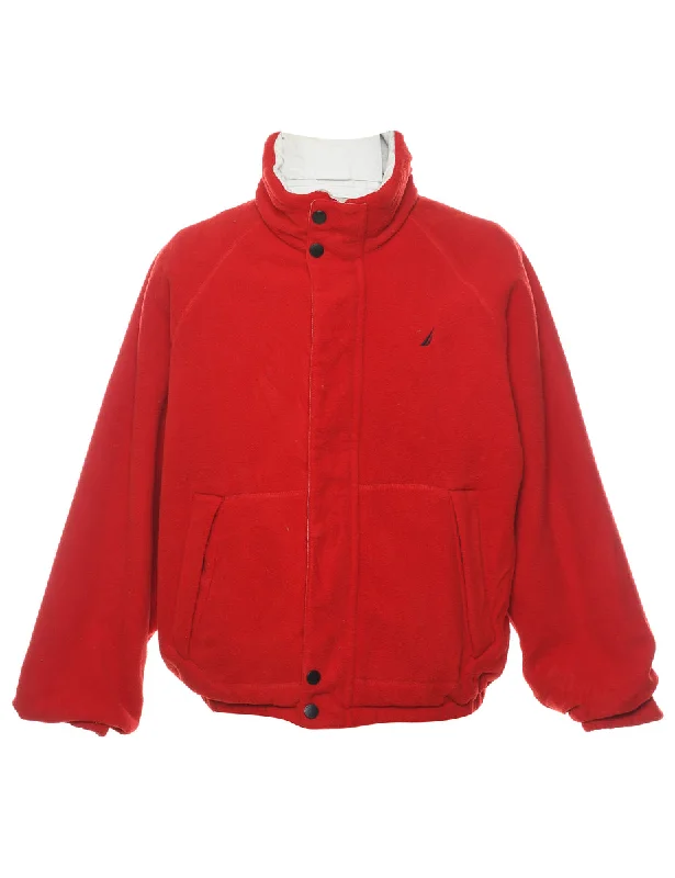 Nautica Red Classic Zip-Front Jacket - XL Stand-Up Collar Roll-Neck Collar Turtle Neck Nautica Red Classic Zip-Front Jacket - XL Stand-Up Collar Roll-Neck Collar Turtle Neck