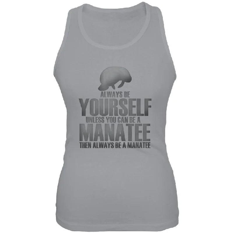 Always Be Yourself Manatee Juniors Soft Tank Top tie dye tank