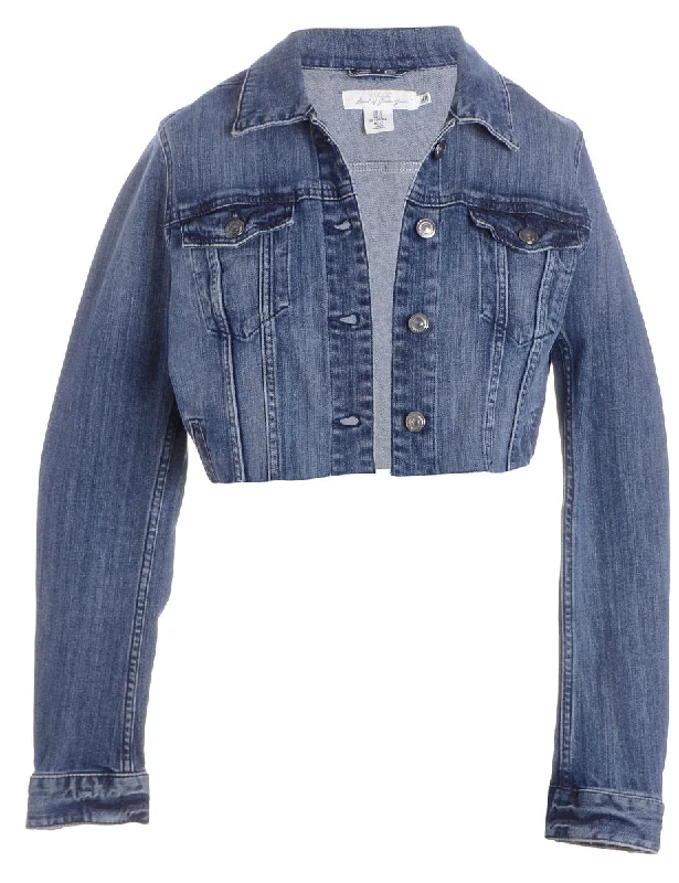 Reworked Kylie Raw Edge Cropped Denim Jacket - S Print Jacket Jacquard Jacket Patchwork Jacket Reworked Kylie Raw Edge Cropped Denim Jacket - S Print Jacket Jacquard Jacket Patchwork Jacket