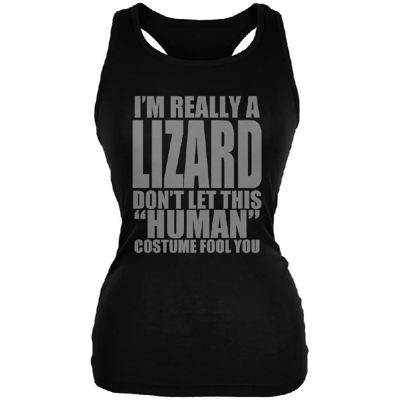 Halloween Human Lizard Costume Juniors Soft Tank Top floral tank top