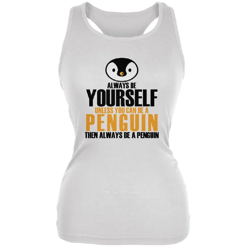 Always Be Yourself Penguin Juniors Soft Tank Top long tank top