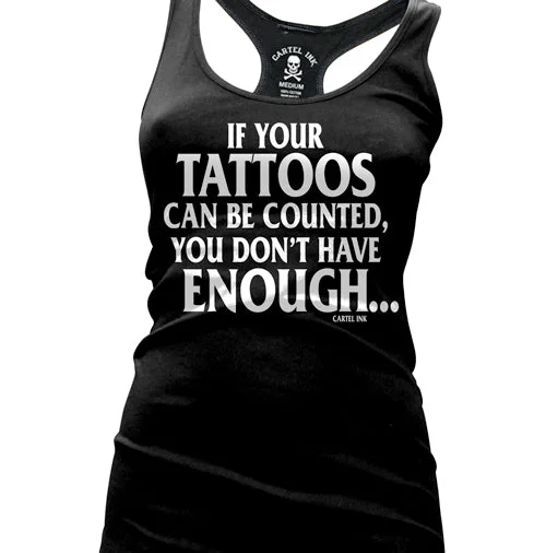 If Your Tattoos Can Be Counted Women's Racer Back Tank Top peach tank top