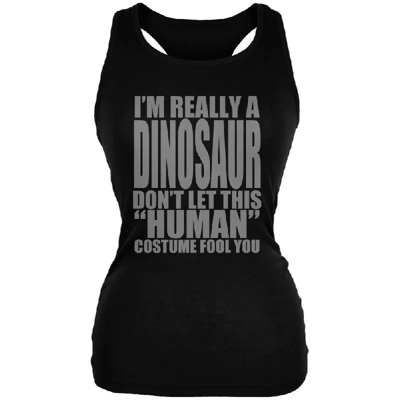 Halloween Human Dinosaur Costume Juniors Soft Tank Top casual tank top