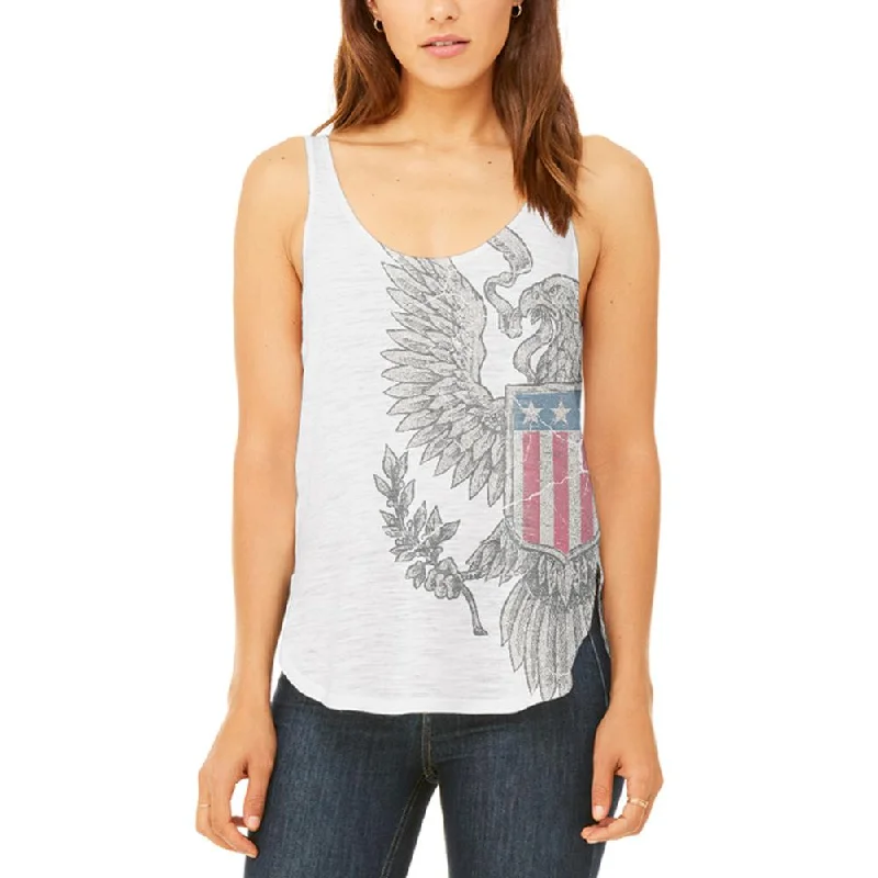 4th Of July Born Free Vintage American Eagle Juniors Flowy Side Slit Tank Top fitted tank top 4th Of July Born Free Vintage American Eagle Juniors Flowy Side Slit Tank Top fitted tank top