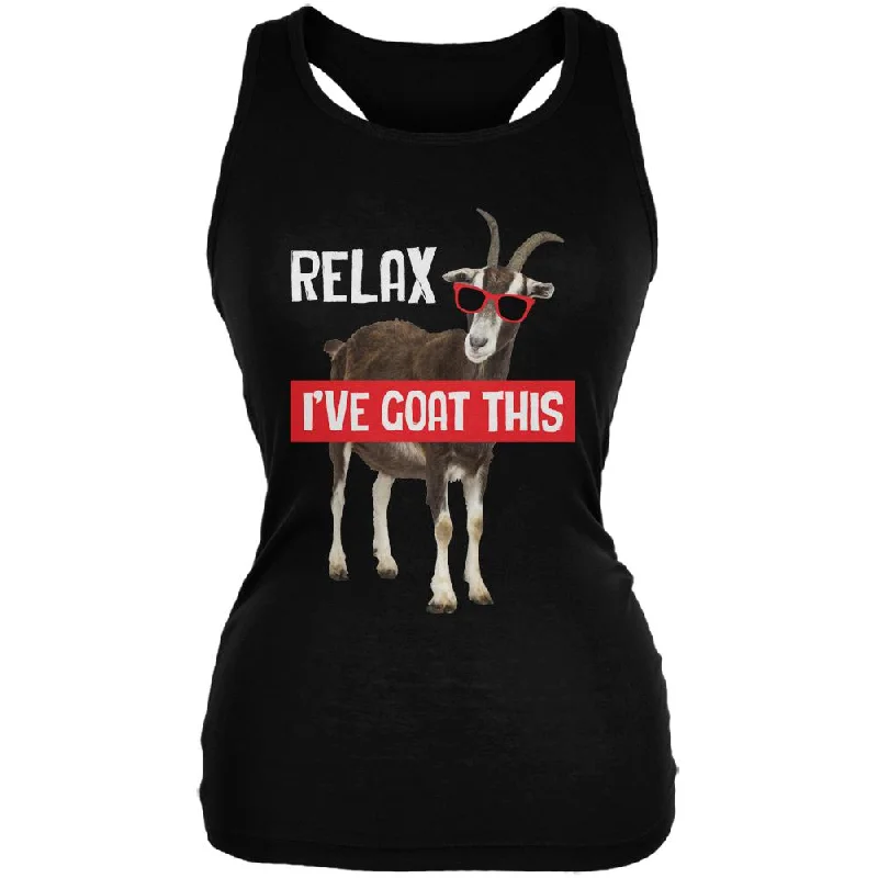 Relax I've Goat Got This Funny Juniors Soft Tank Top lounge tank top