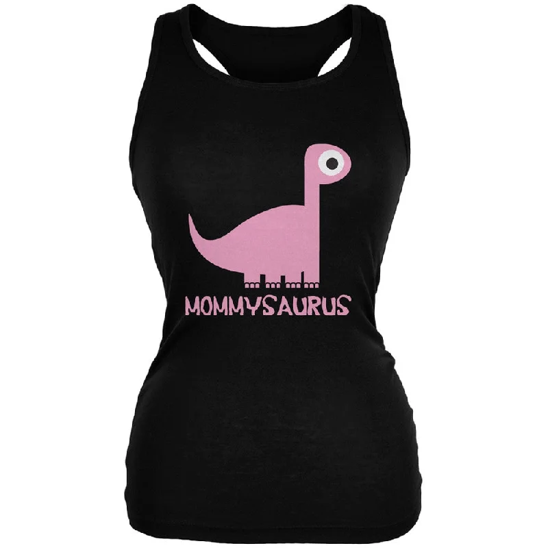Mommysaurus Mother and Child Black Juniors Soft Tank Top spandex blend tank