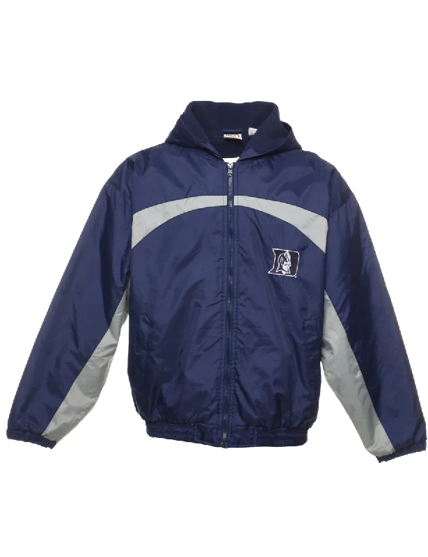 Navy & Grey Blue Devils Nylon Jacket - L Nylon Jacket Polyester Jacket Spandex Jacket Navy & Grey Blue Devils Nylon Jacket - L Nylon Jacket Polyester Jacket Spandex Jacket