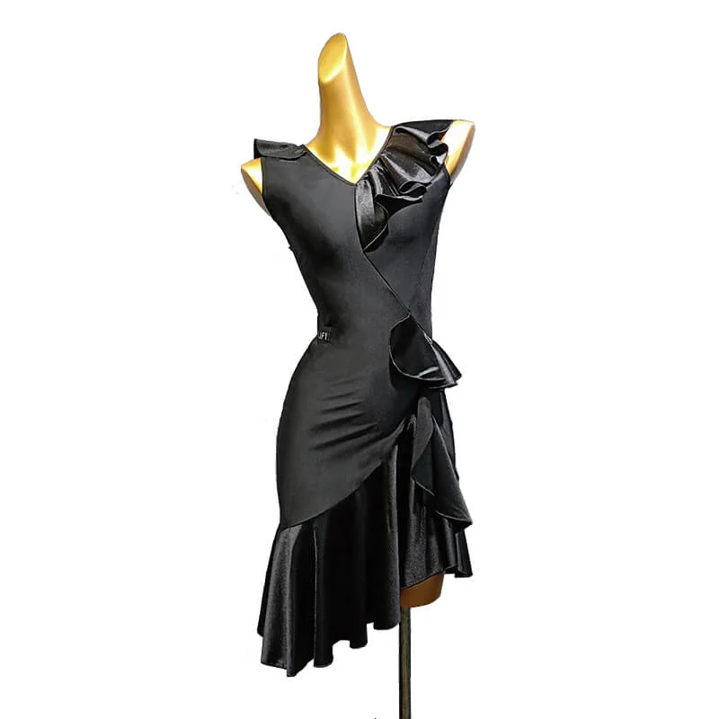 High Low Short Latin Dress with Ruffles