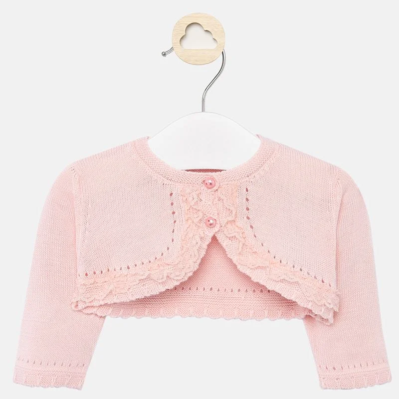 1317 Mayoral Ceremony Ruffled Knit Cropped Cardigan, Nectar Soft Pink Button Cardigan Zip Cardigan Pullover Cardigan 1317 Mayoral Ceremony Ruffled Knit Cropped Cardigan, Nectar Soft Pink Button Cardigan Zip Cardigan Pullover Cardigan