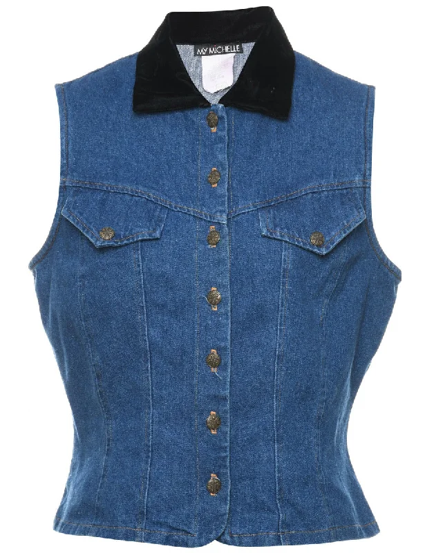 My Michelle Denim Jacket Vest - M Elasticated Jacket Padded Jacket Insulated Jacket My Michelle Denim Jacket Vest - M Elasticated Jacket Padded Jacket Insulated Jacket