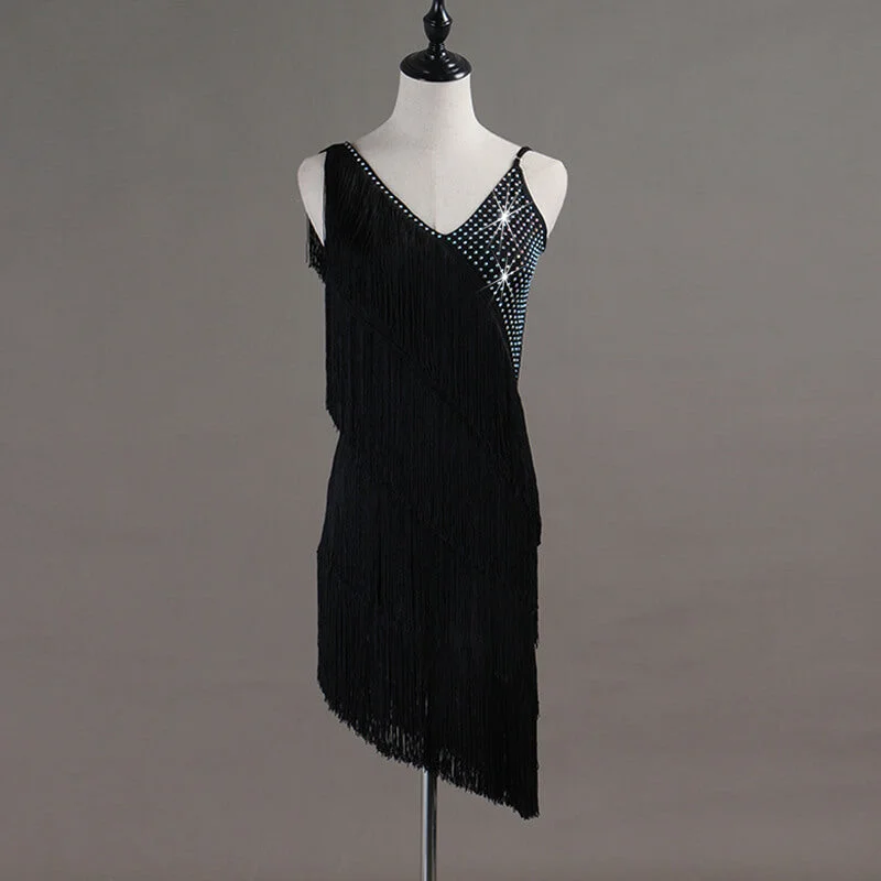 Jewelled Latin Dress with Tassels