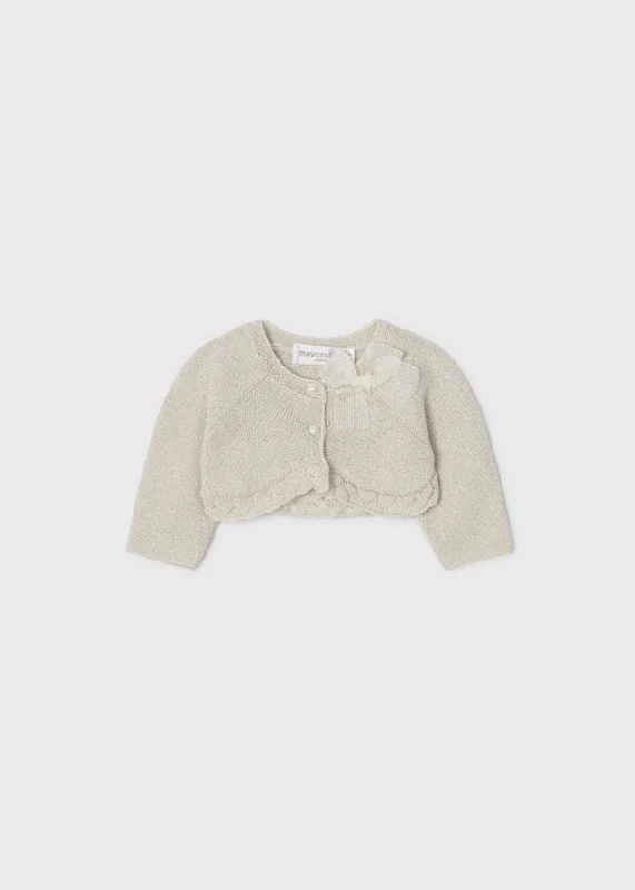 1349 Mayoral Girls Formal/Dressy Cardigan, Sparkly Champagne Cardigan Knitwear Sweater 1349 Mayoral Girls Formal/Dressy Cardigan, Sparkly Champagne Cardigan Knitwear Sweater