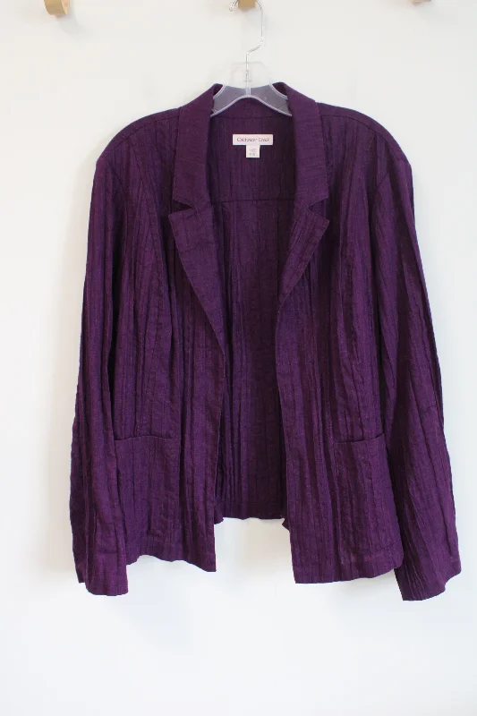 Coldwater Creek Purple Lightweight Cardigan | XL (18) Casual Formal Business