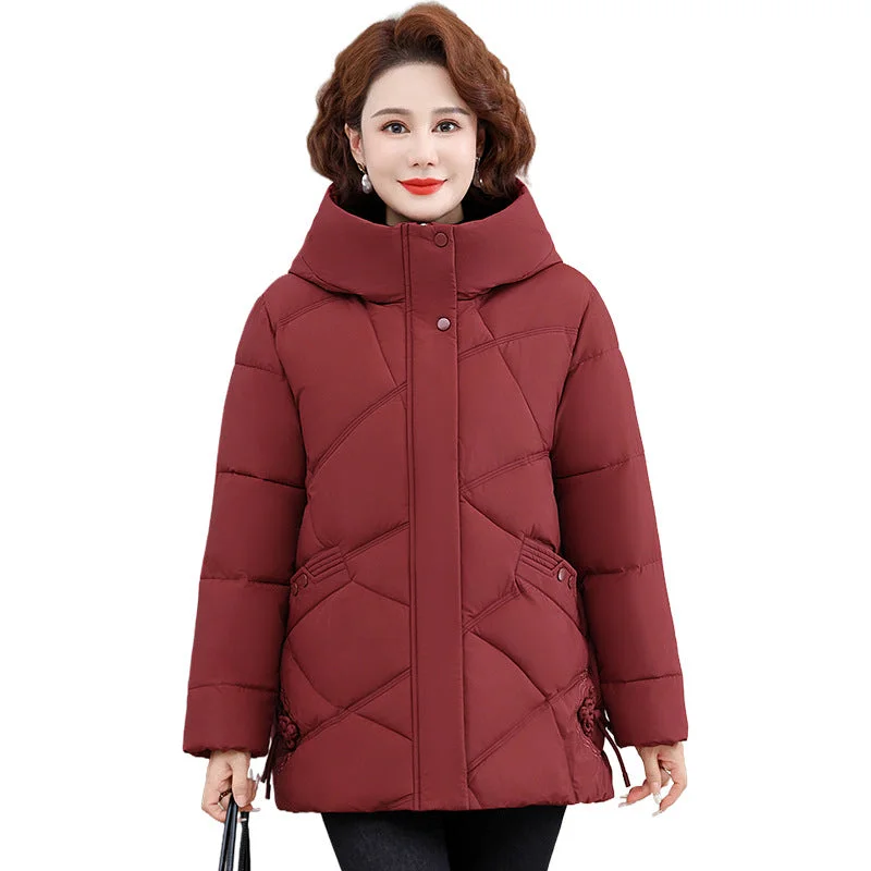 Winter Dress Down Cotton Clothes 2024 New Chinese Style Hooded Padded Jacket In The Elderly Autumn And Winter Coat Female Rayon Jacket Velvet Jacket Corduroy Jacket Winter Dress Down Cotton Clothes 2024 New Chinese Style Hooded Padded Jacket In The Elderly Autumn And Winter Coat Female Rayon Jacket Velvet Jacket Corduroy Jacket